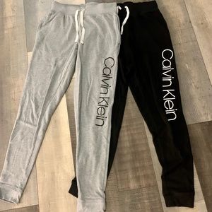 Grey and black sweatpants